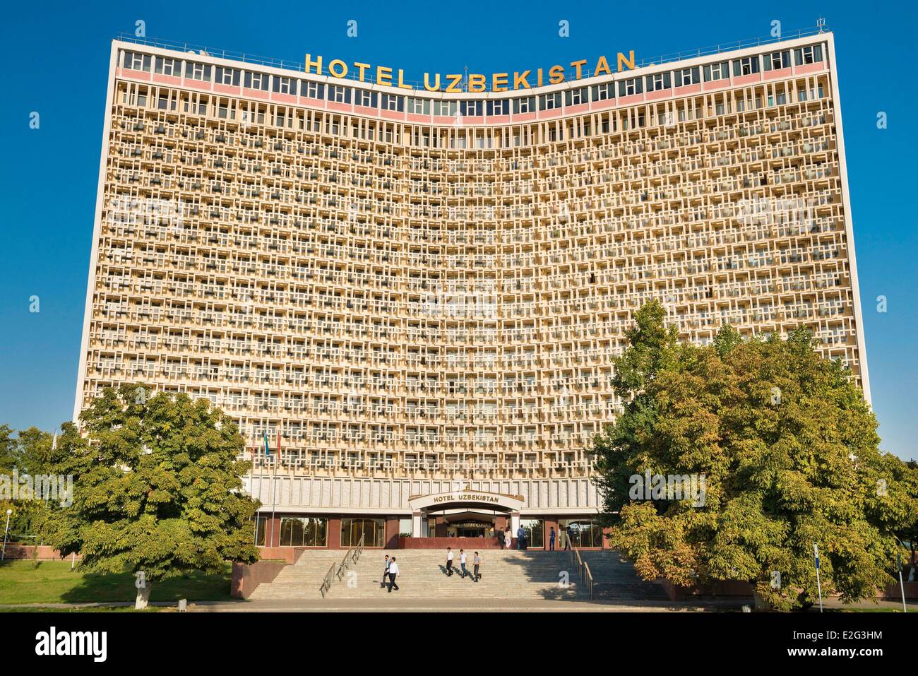 Uzbekistan Silk Road Tashkent Uzbekistan Hotel costruito nel periodo sovietico Foto Stock