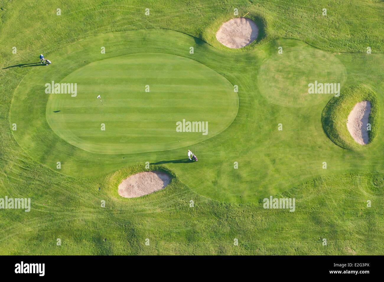 Francia Pas de Calais Wimereux golf (vista aerea) Foto Stock