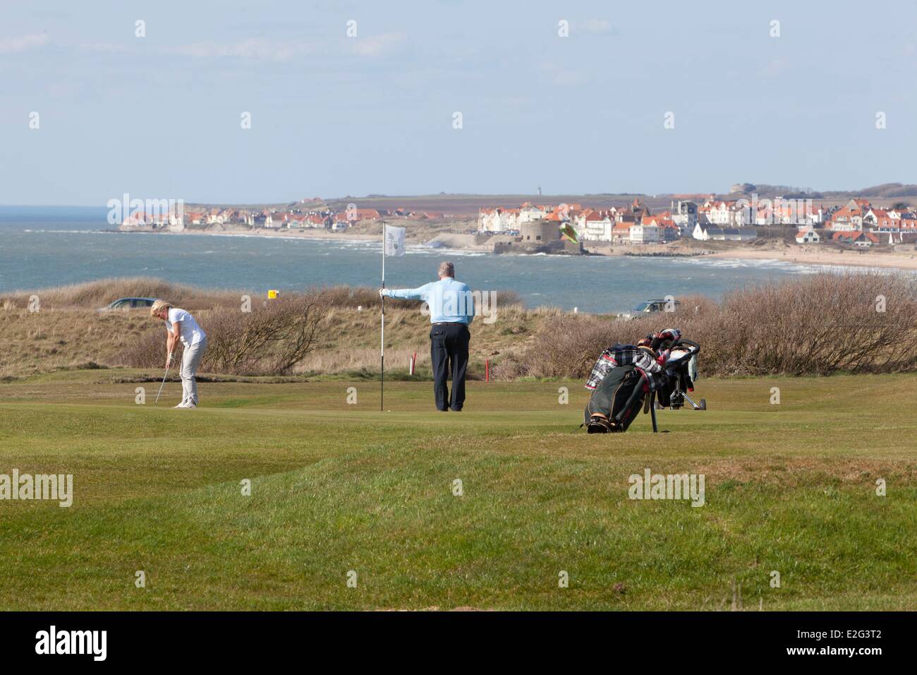 Francia Pas de Calais Wimereux golf Foto Stock