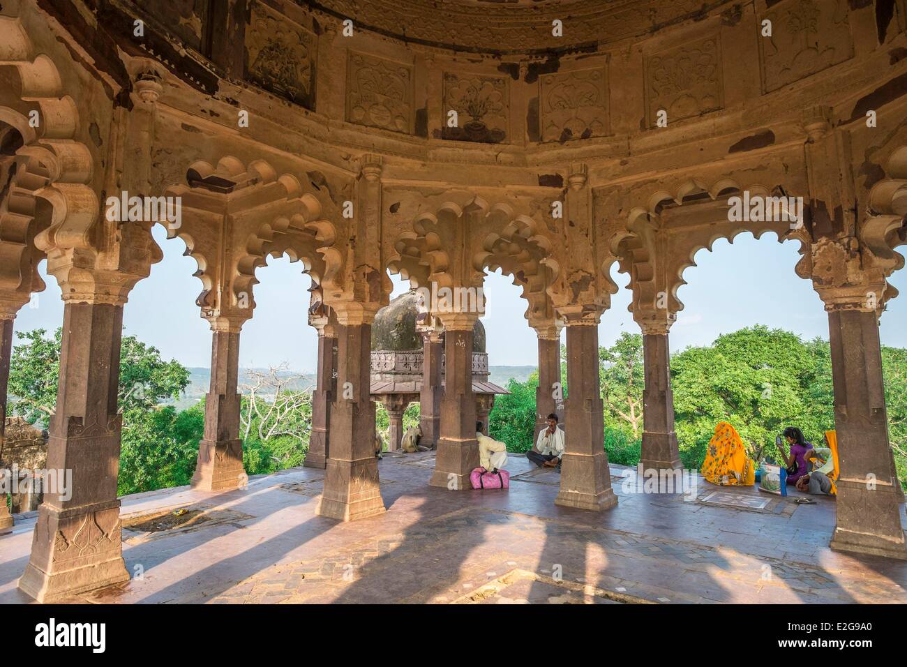 India Rajasthan hill fort del Rajasthan elencati come patrimonio mondiale dall' UNESCO Parco nazionale di Ranthambore Sawai Madhopur Foto Stock