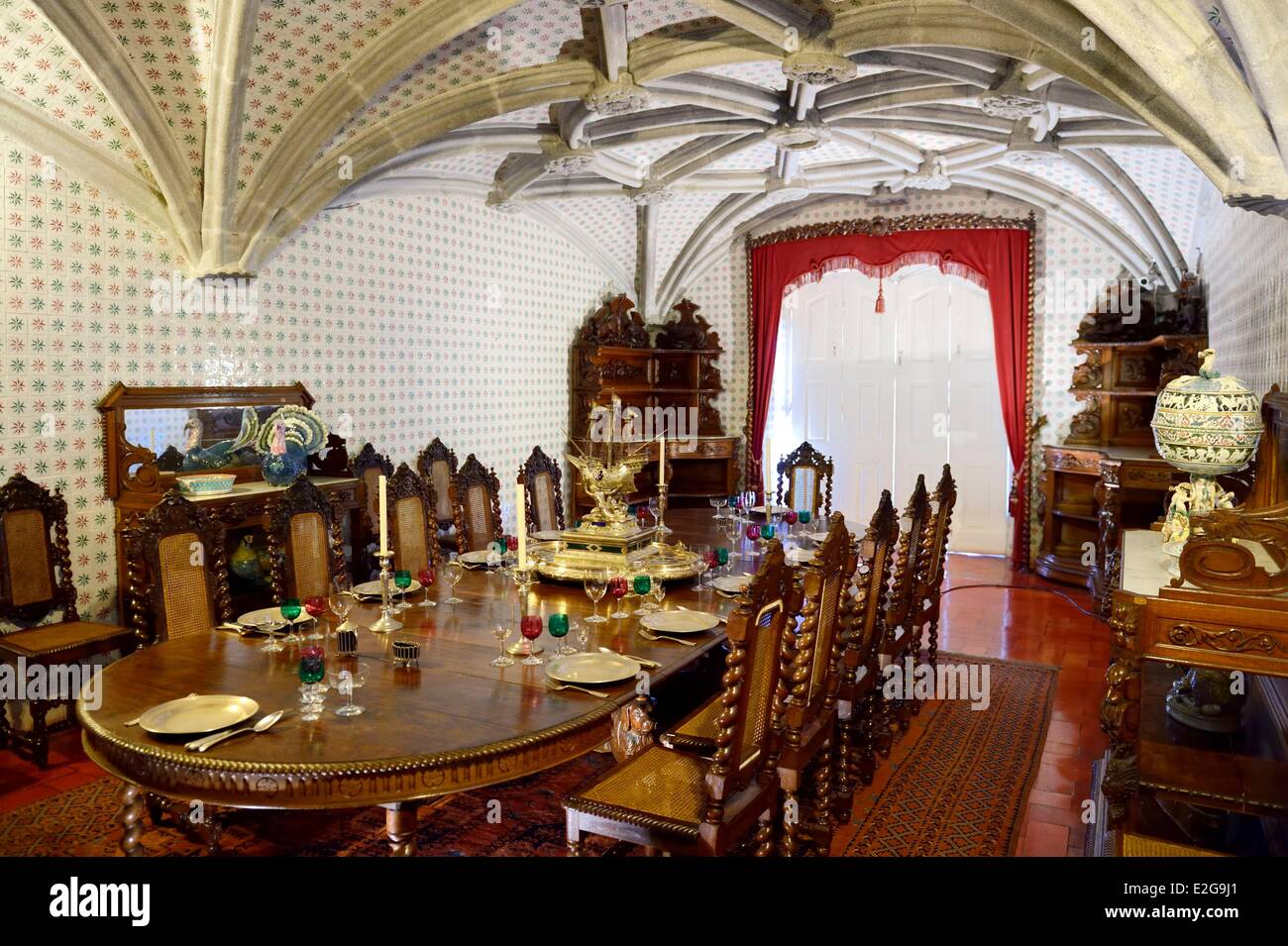 Portogallo Lisbona regione Pena di Sintra National Palace (Palacio Nacional da Pena) elencati come patrimonio mondiale dall' UNESCO il Royal Foto Stock