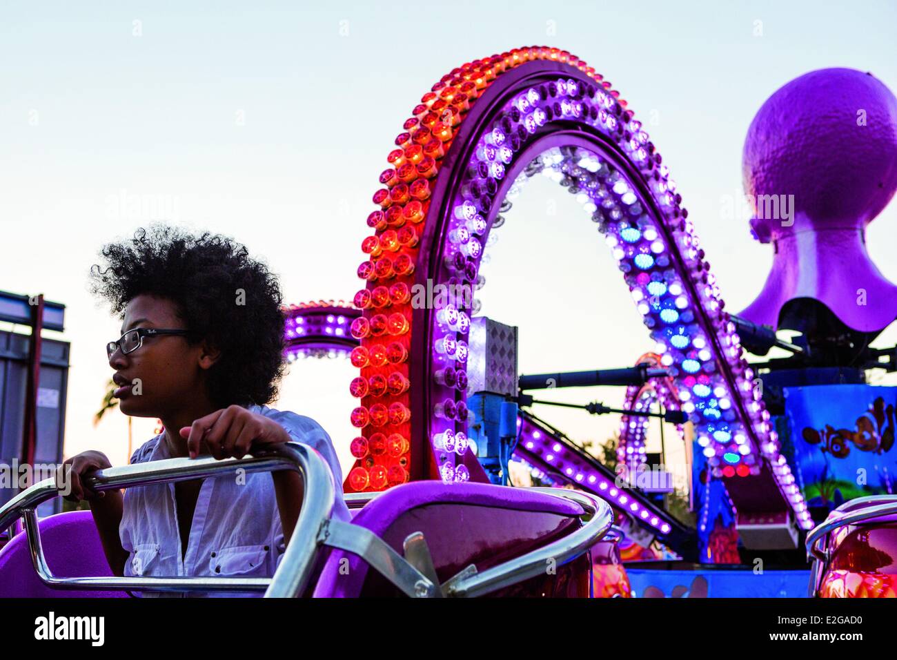 Francia Ile de la Reunion (dipartimento francese d' oltremare) Saint Leu luna park Foto Stock