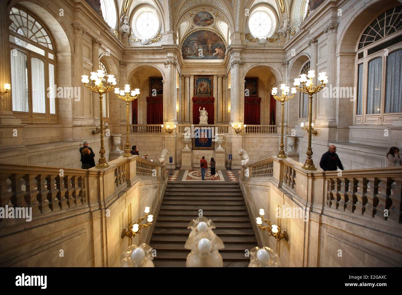 Spagna Madrid interno del Palazzo Reale di Madrid (Palacio Real) Foto Stock