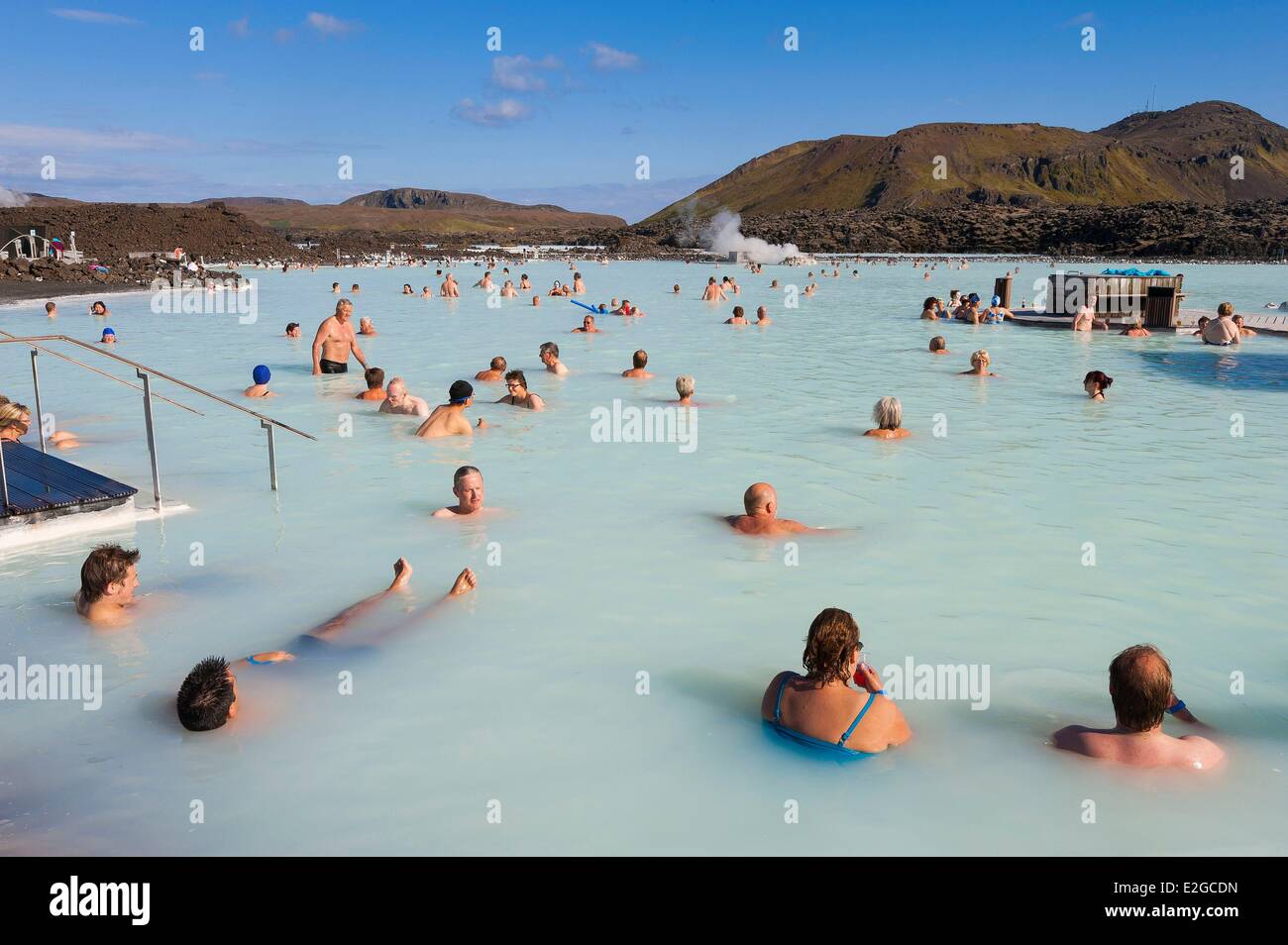 Islanda Regione Sudurnes Grindavik Laguna Blu Foto Stock