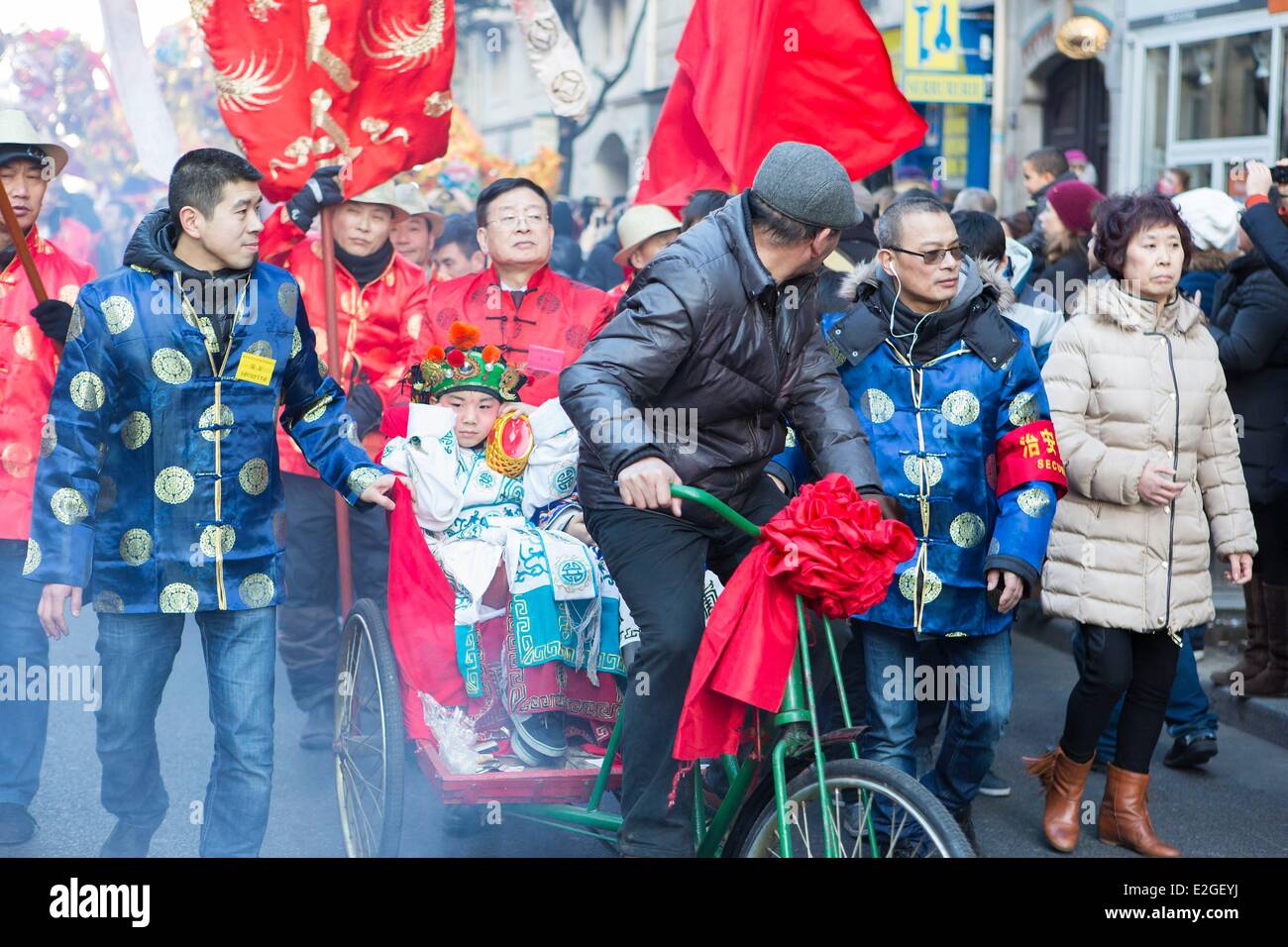 Francia Parigi Anno Nuovo cinese's parade Foto Stock