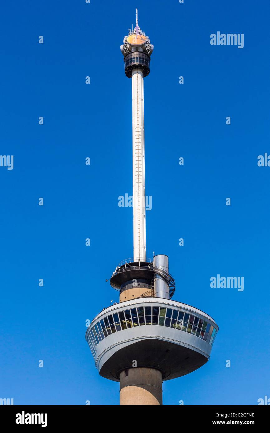 Paesi Bassi Olanda meridionale Rotterdam Euromast torre di osservazione progettato da Hugh Maaskant e costruita tra il 1958 e il 1960 di 185 metri alta torre più alte nel paese aperto al pubblico Foto Stock