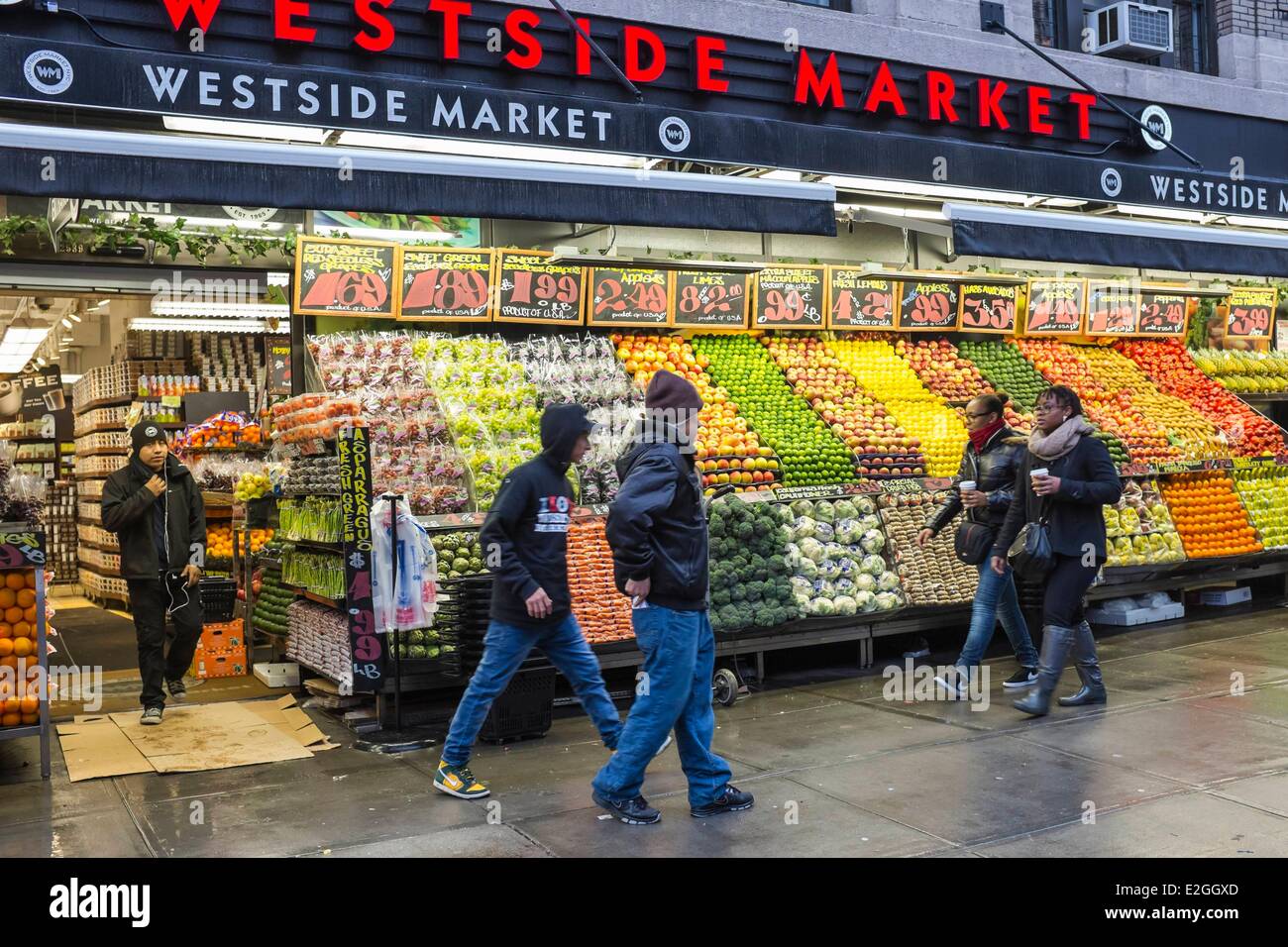 Stati Uniti New York Manhattan Upper West Side Westside mercato su Broadway Avenue Foto Stock