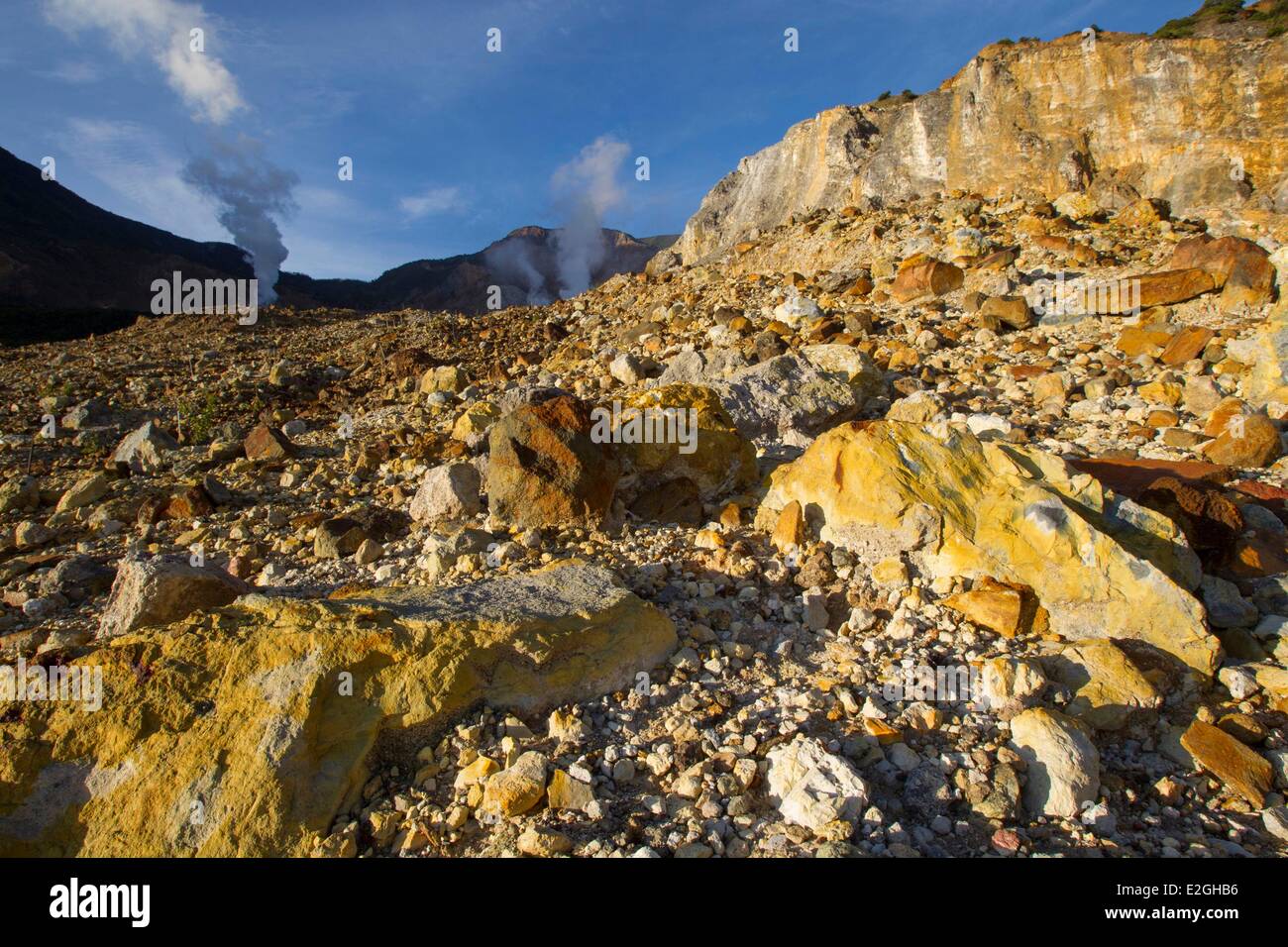 Indonesia Isola di Giava Ovest Java provincia vulcano Papandayan (2665m) Foto Stock