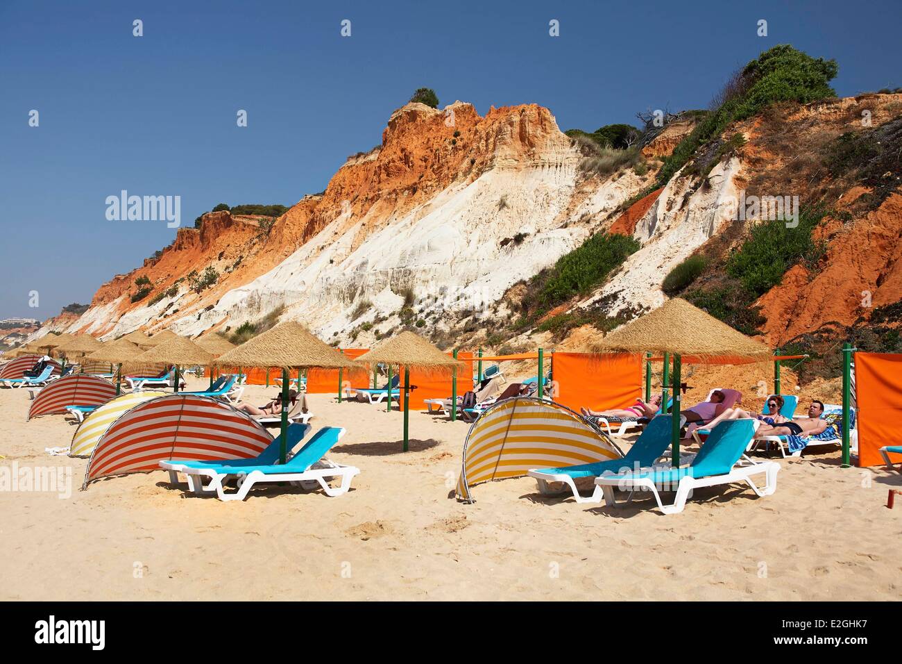 Il Portogallo Algarve Albufeira Falesia (spiaggia Praia da Falesia) Foto Stock