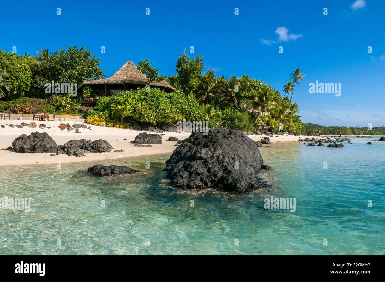 Isole Cook Aitutaki Island Pacific Resort etichettati Piccoli Hotel di Lusso del Mondo Foto Stock