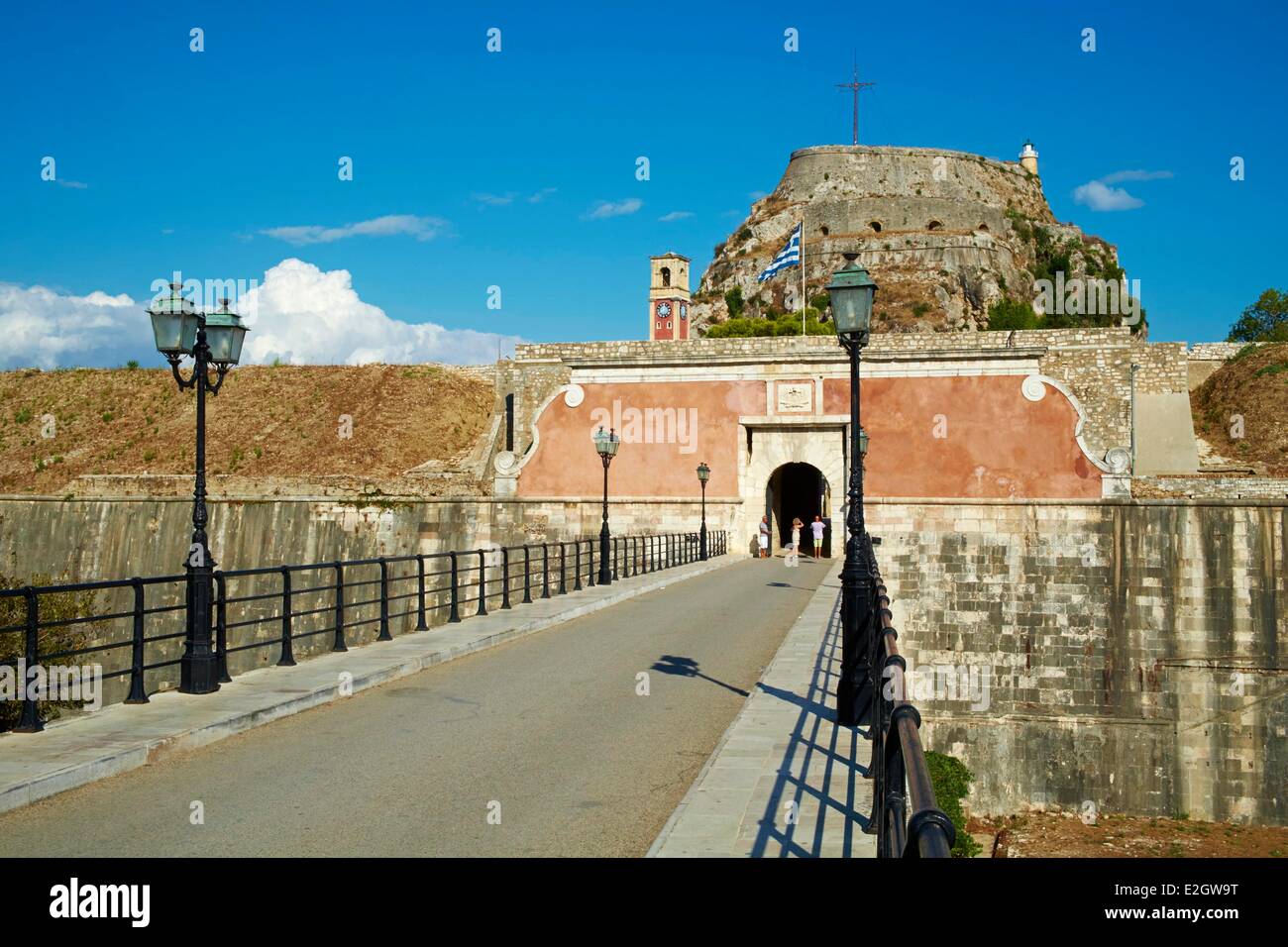 Grecia Isole Ionie CORFU ISOLA CORFU città elencati come patrimonio mondiale dall' UNESCO Fortezza Vecchia Foto Stock
