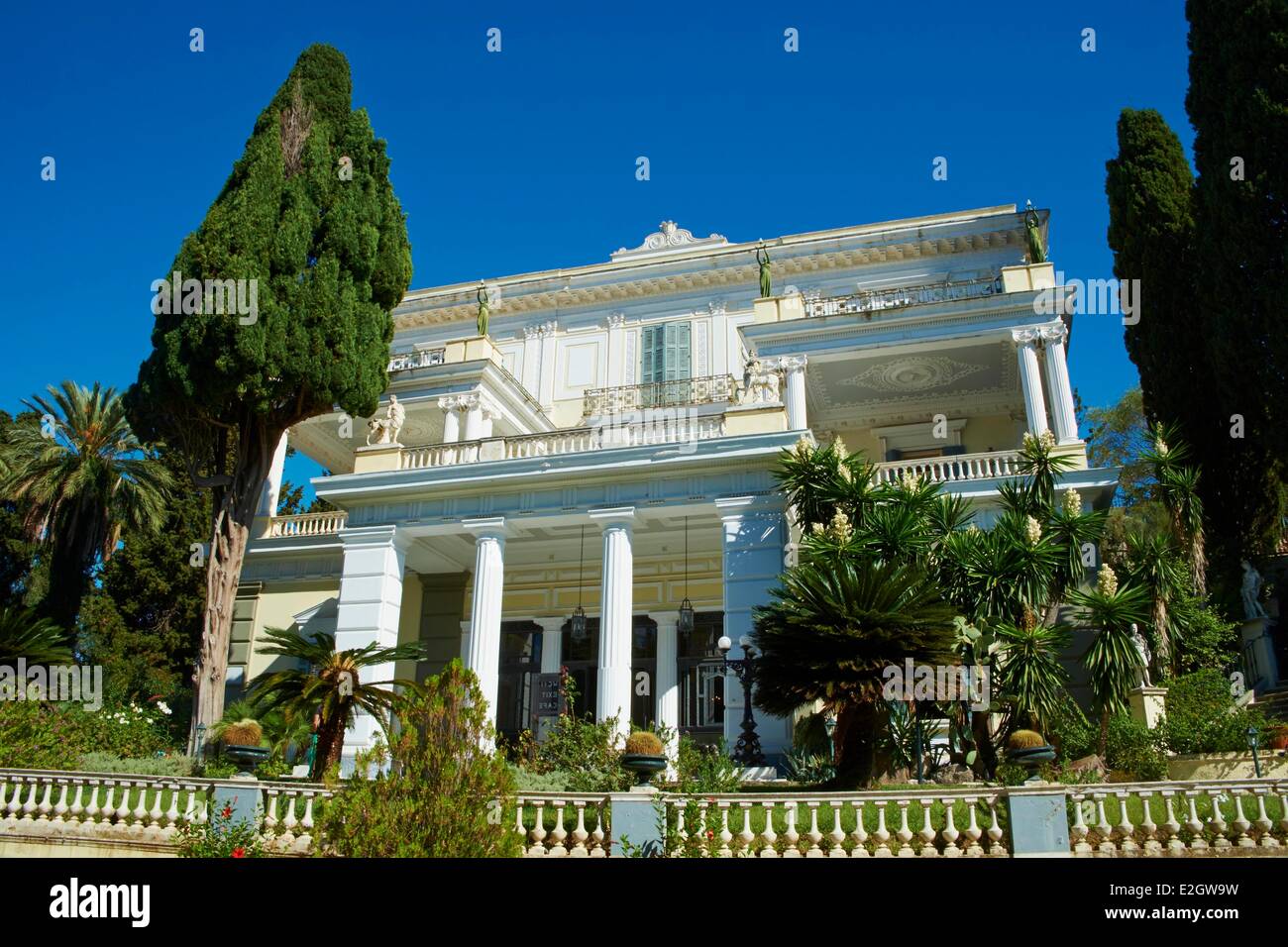 Grecia Isole Ionie Corfu isola Achilleion palazzo dell'imperatrice Elisabetta d'Austria sanno bene come Sissi Foto Stock