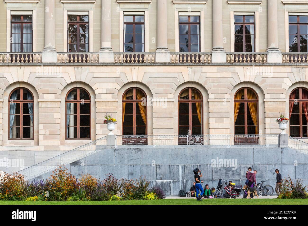 La Svizzera Ginevra Palazzo Eynard neo-classico nel 1821 inaugurato Foto Stock