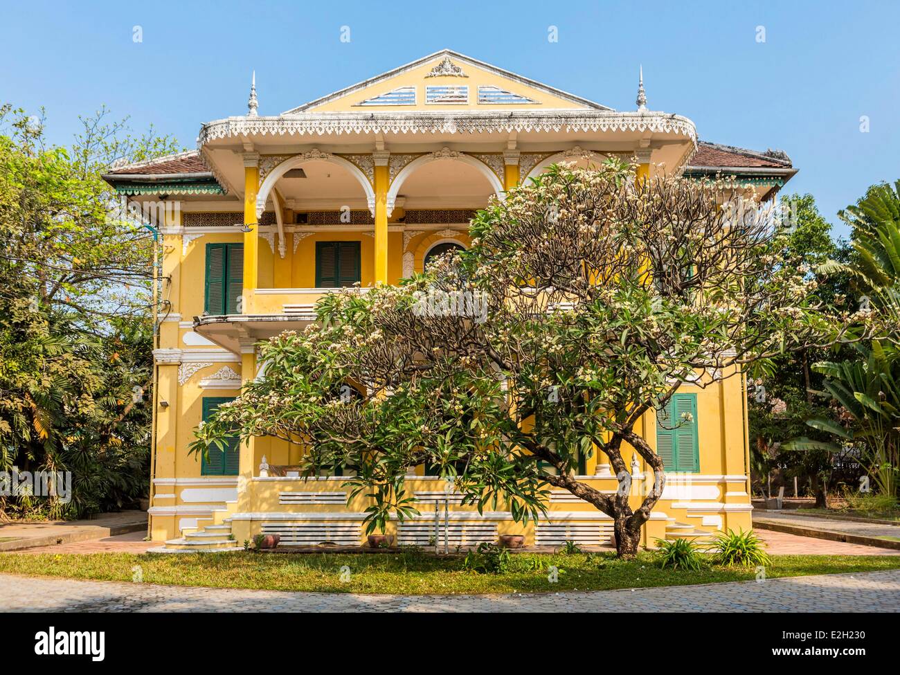 Cambogia Phnom Penh francese casa coloniale in strada 178 Foto Stock