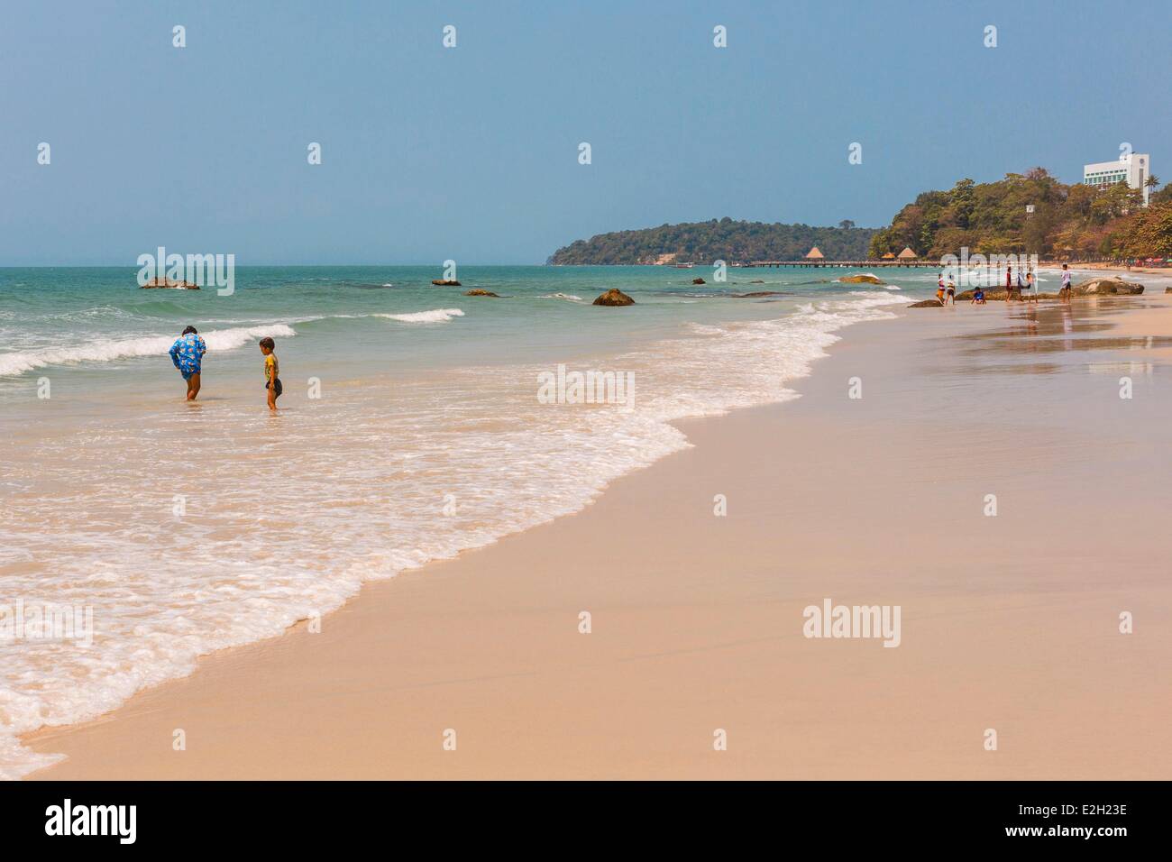 Cambogia Costa Sud Kompong canzone provincia Sihanoukville indipendenza Beach Foto Stock