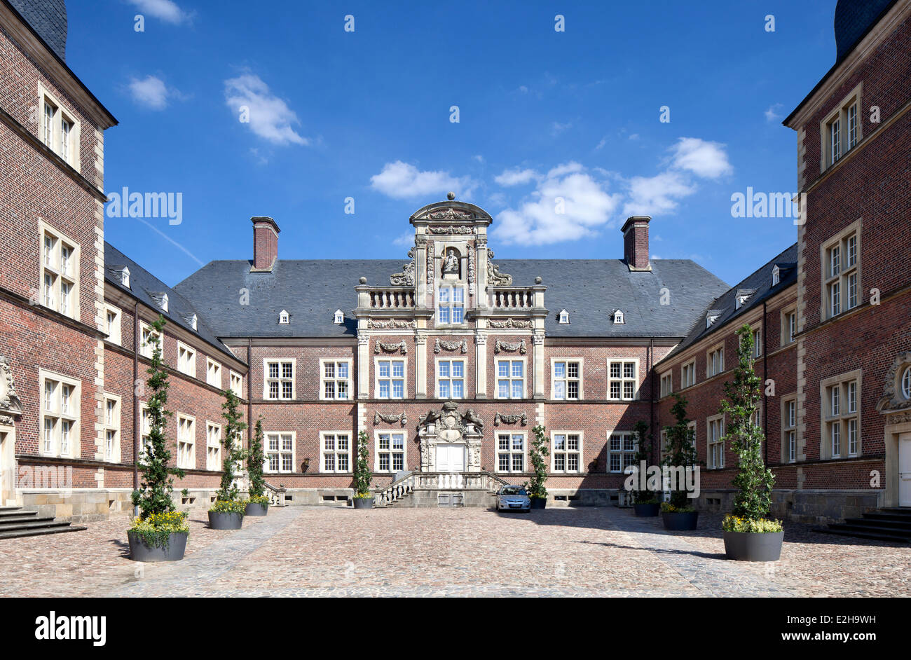 Schloss Ahaus Castle,Accademia Tecnica, Ahaus, Münsterland, Renania settentrionale-Vestfalia, Germania Foto Stock