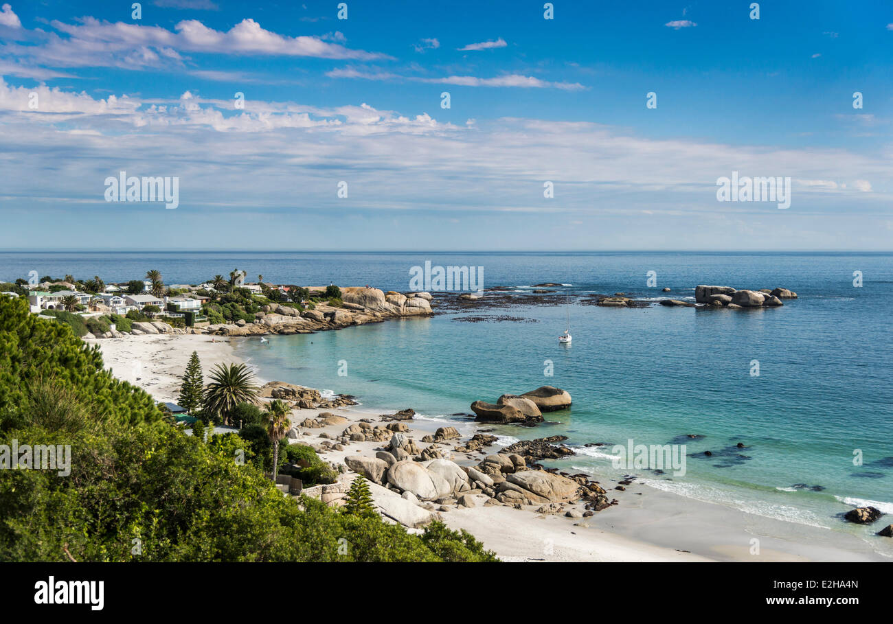 Bay, Camps Bay, Cape Peninsula, Cape Town, Western Cape, Sud Africa Foto Stock
