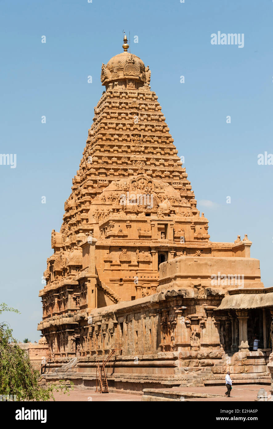 Tempio Brihadeeswarar, Thanjavur, Tamil Nadu, India Foto Stock