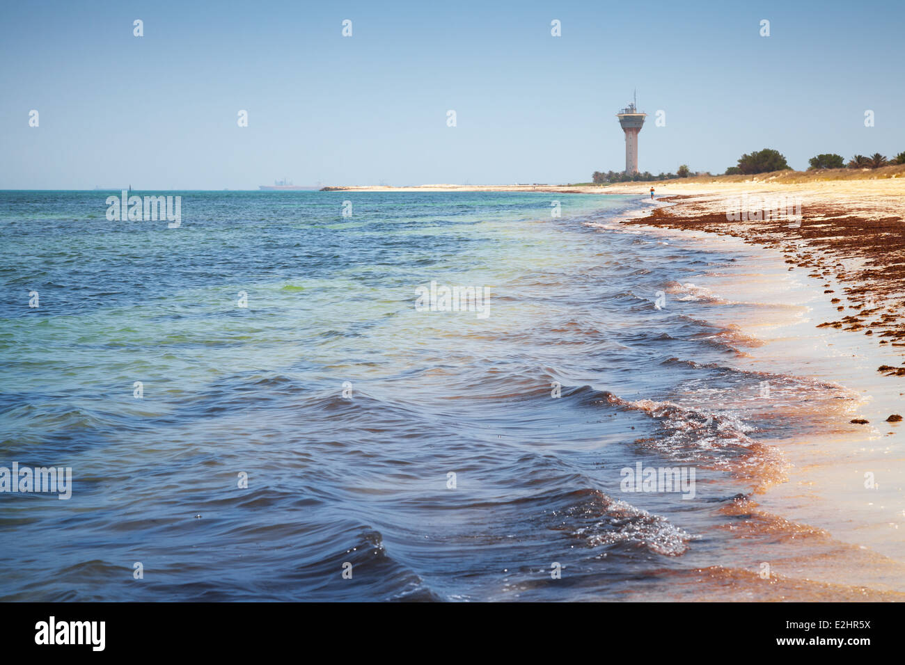 Costa del Golfo Persico. Ras Tanura, Arabia Saudita Foto Stock