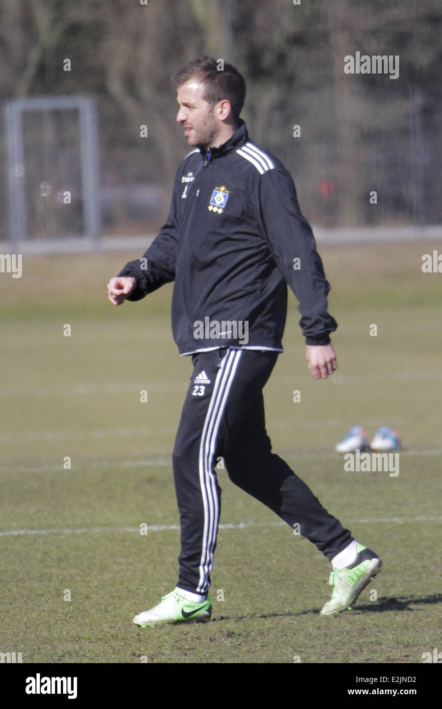 Rafael van der Vaart a una sessione di formazione della sua squadra di calcio HSV. Dove: Amburgo, Germania Quando: 03 Apr 2013 Foto Stock