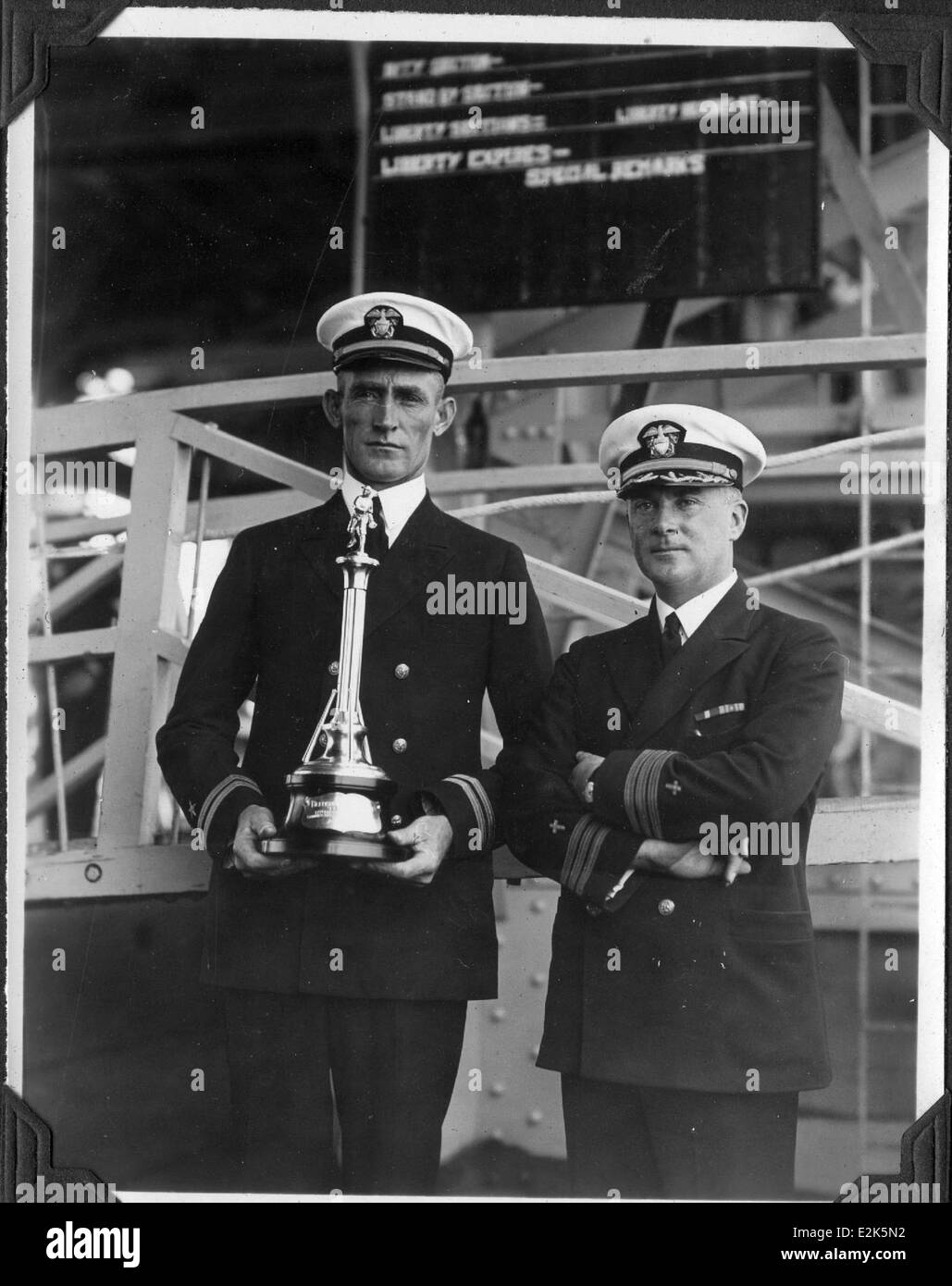 CV-1, USS Langley, trofeo Foto Stock