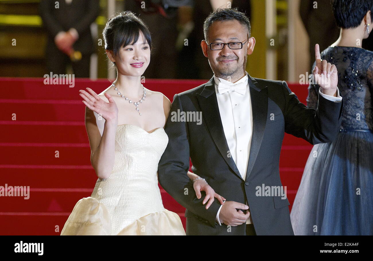 Jiang Wu e Tao Zhao a Tian Zhu Ding premiere durante 66Cannes Film festiva. Dove: Cannes, Francia Quando: 17 Maggio 2013 Foto Stock