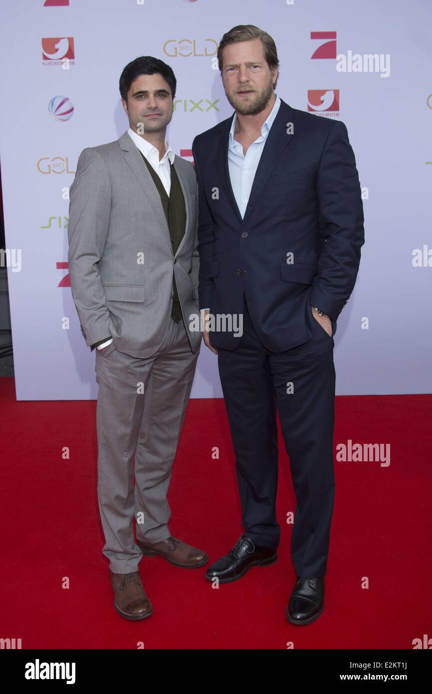 Massimiliano Grill, Henning Baum a TV tedesca ProSieben 2013/2014 Presentazione della stagione a Hamburg Cruise Center Altona. Dove: prosciutto Foto Stock