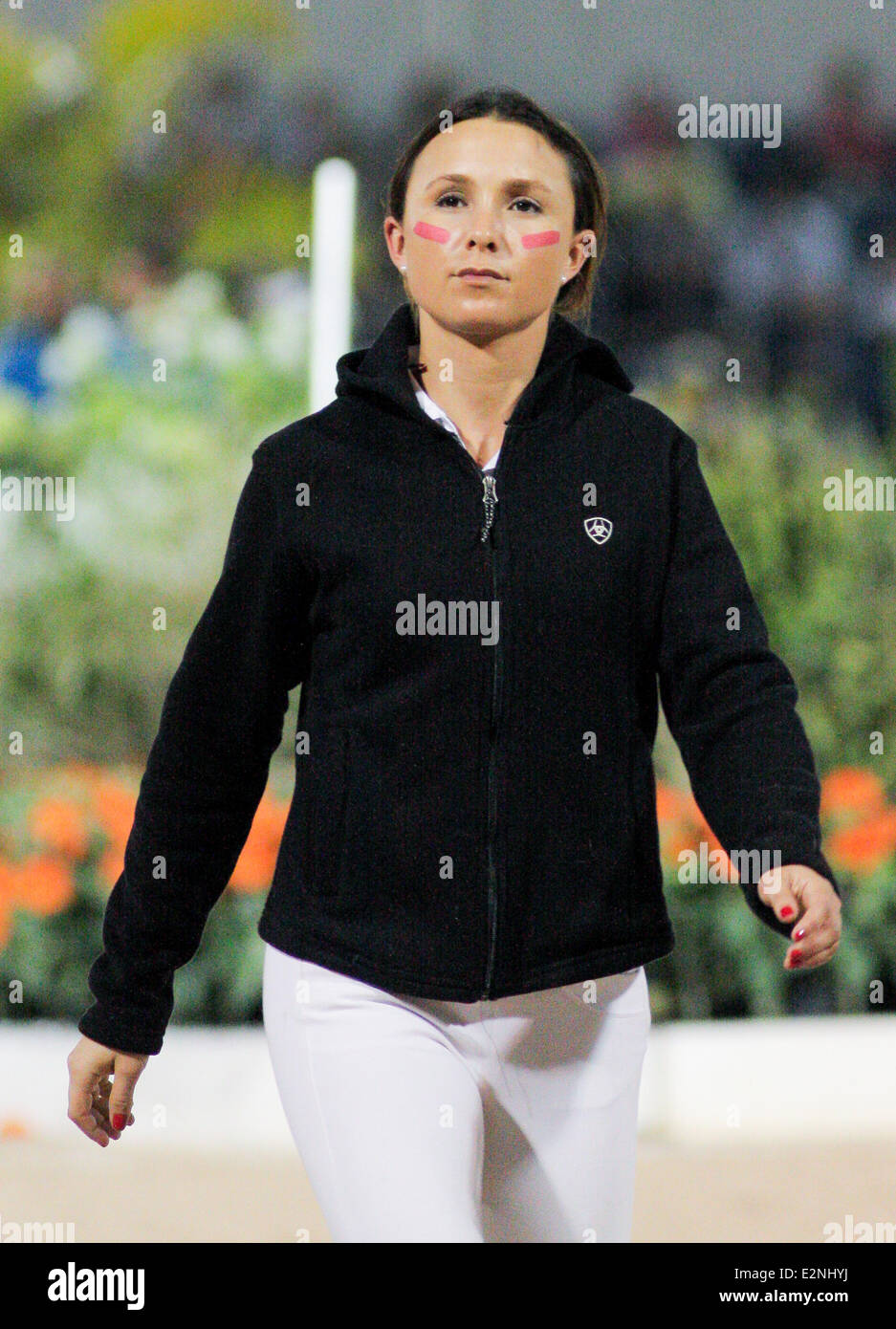 Nespresso quinto annuale battaglia dei sessi durante il 2013 FTI Consulting Winter Festival equestre al Palm Beach International Equestrian Center dotato di: Georgina Bloomberg dove: Wellingtion, , Florida , Stati Uniti quando: 12 Gen 2013 Foto Stock