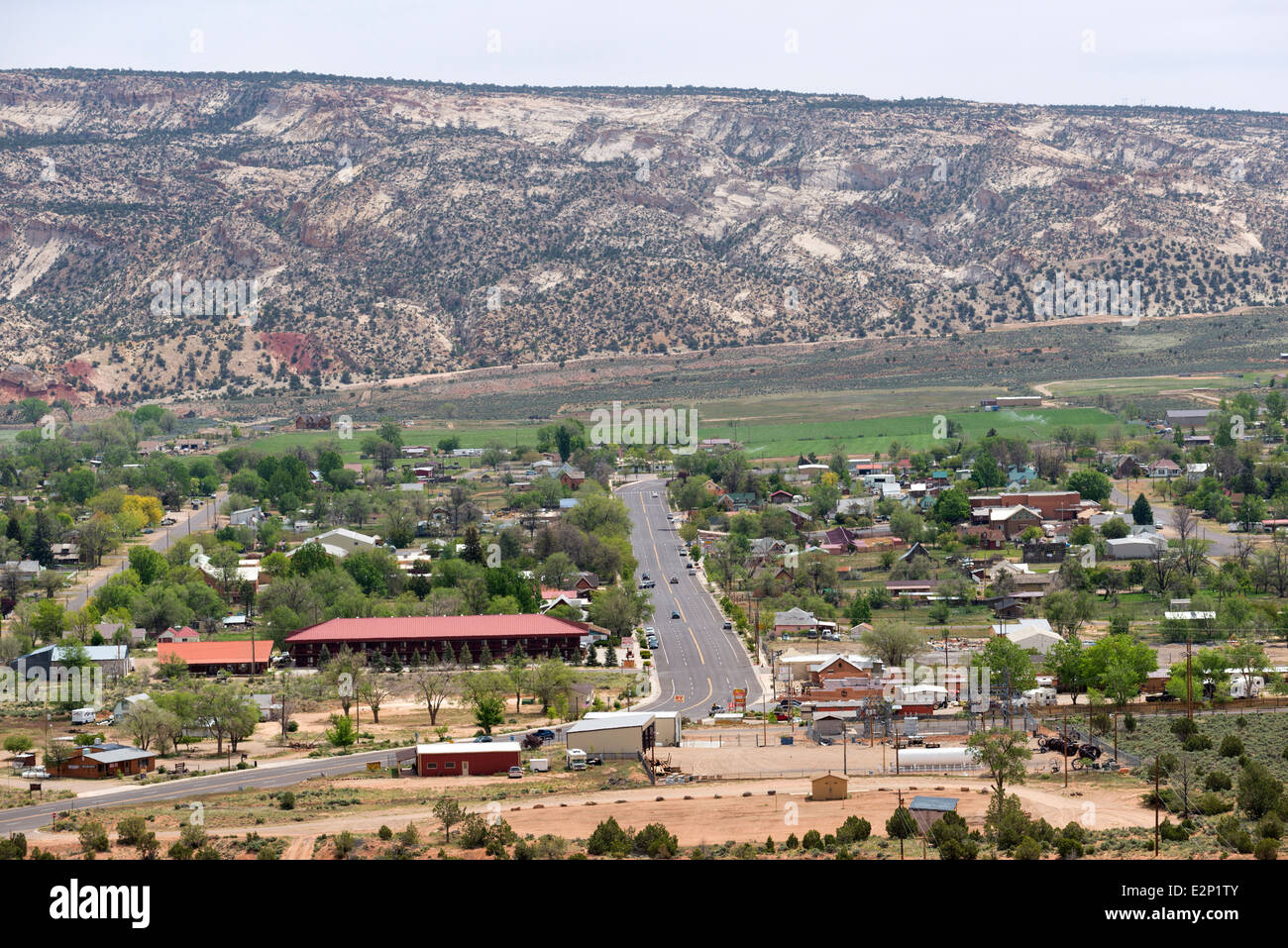 La città di Escalante, Utah. Foto Stock