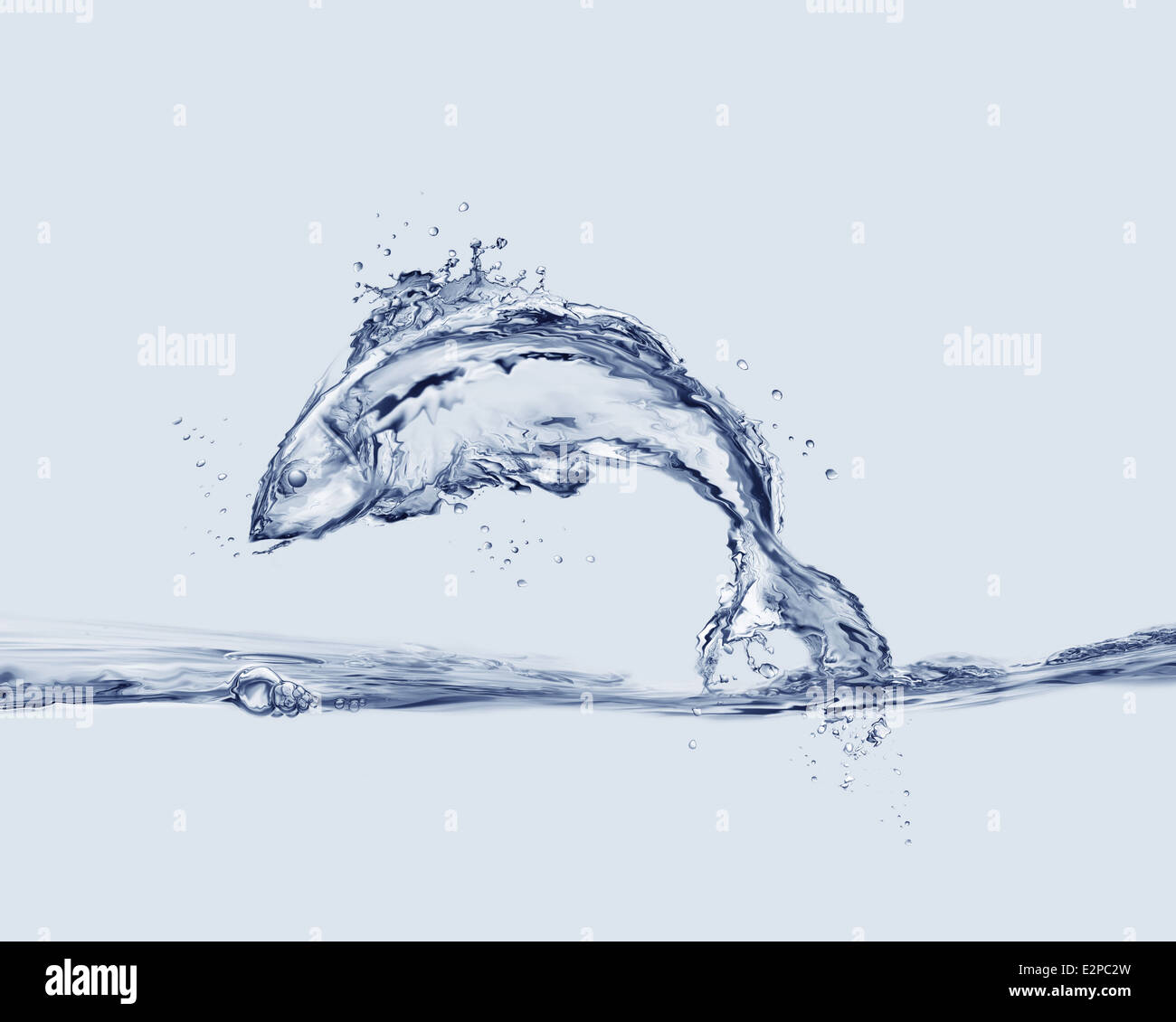 Acqua blu pesci di salto Foto Stock