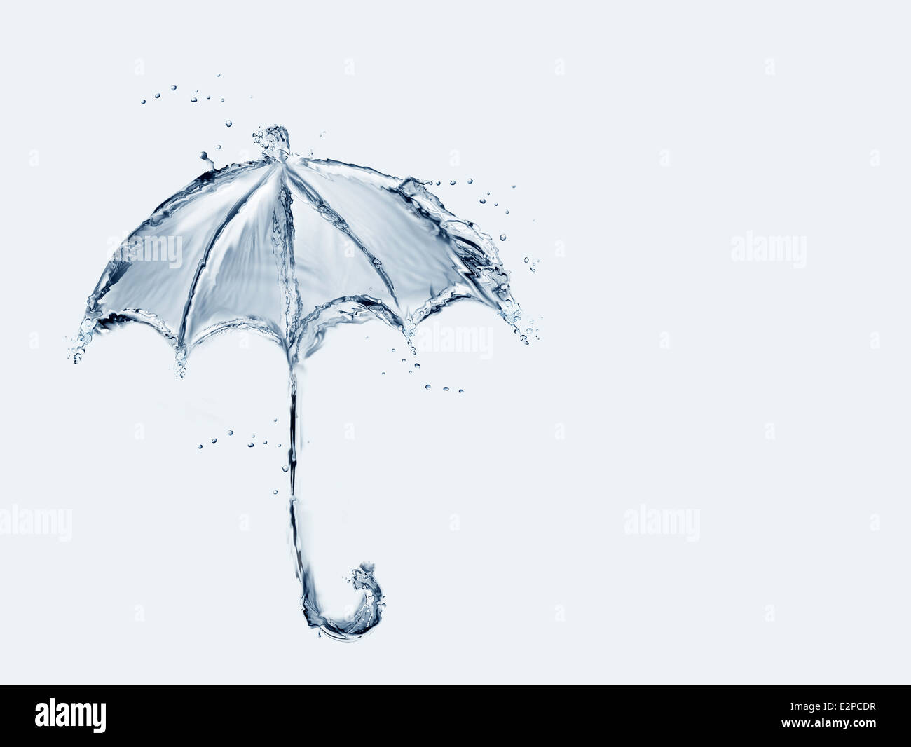 Acqua blu ombrello Foto Stock