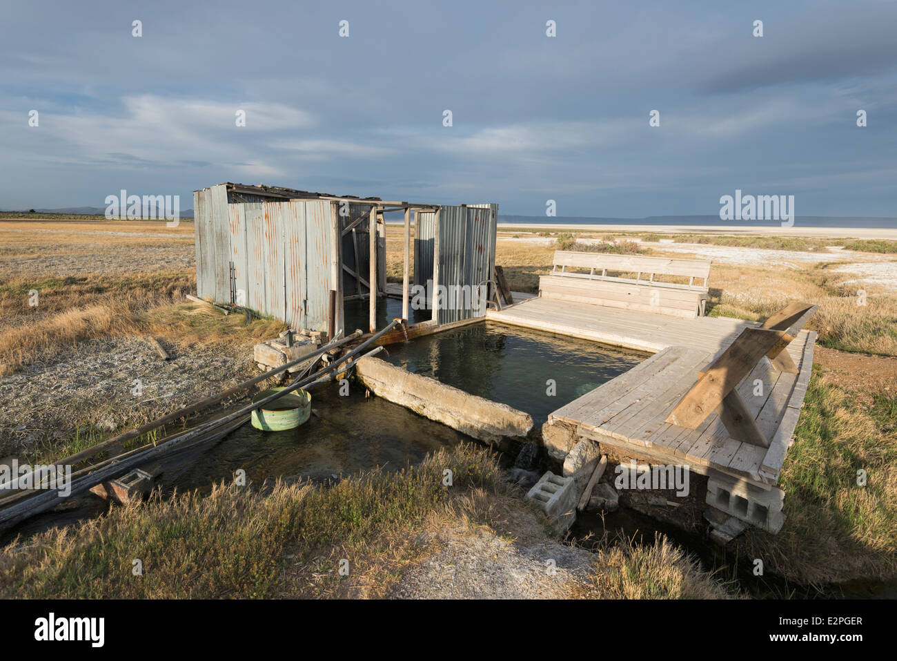 Alvord Hot Springs nel sud-est della Oregon. Foto Stock