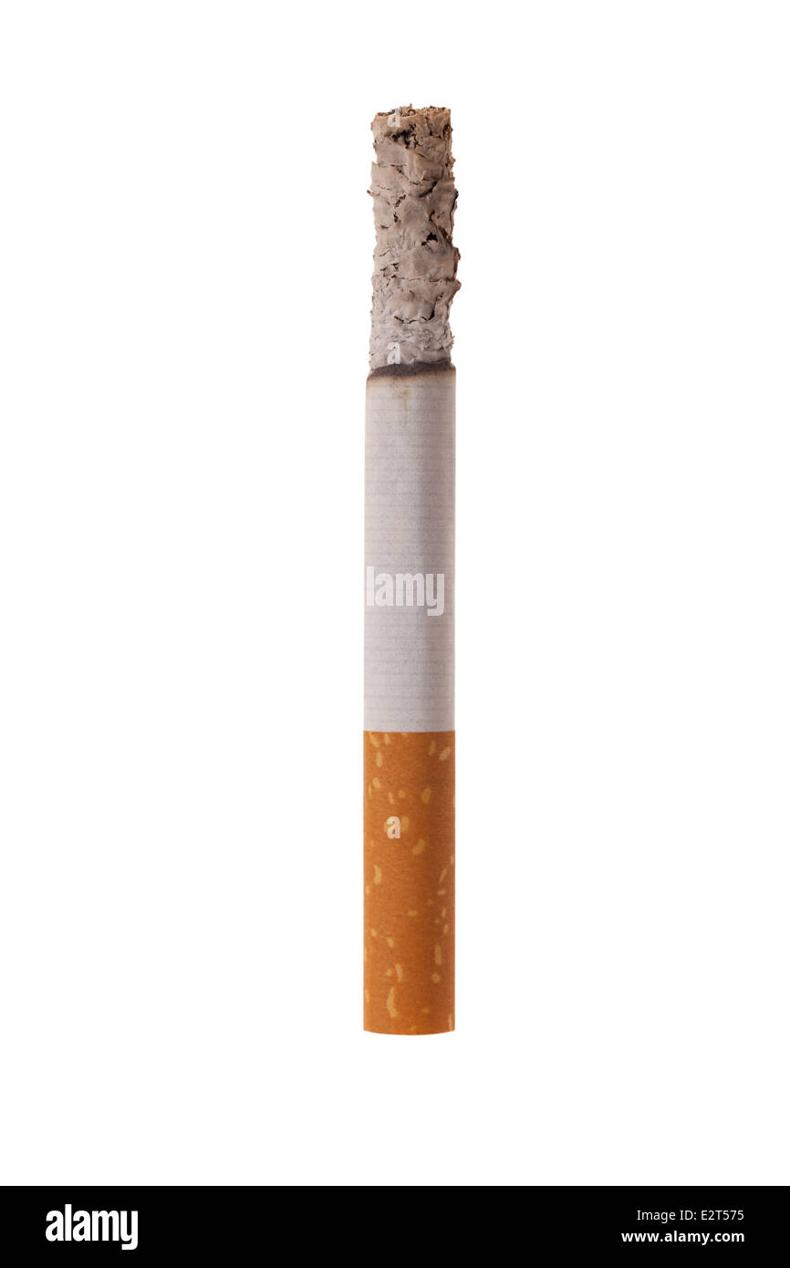 Sigaretta isolati su sfondo bianco Foto Stock