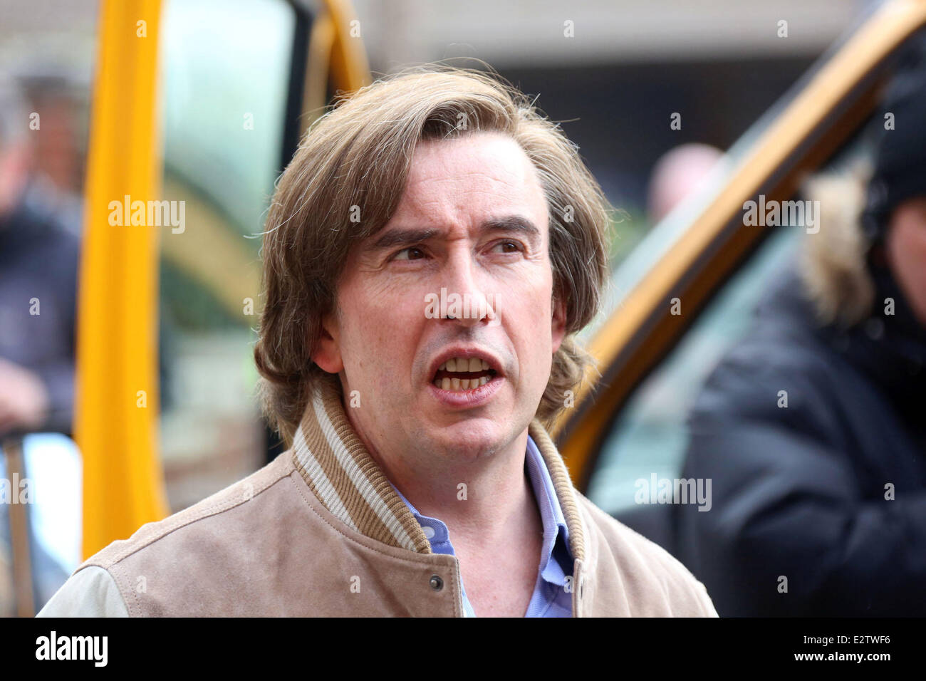 "Alan Partridge: il film' le riprese in Norwich City Center dotato di: Steve Coogan dove: Norfolk, Regno Unito quando: 28 feb. Foto Stock