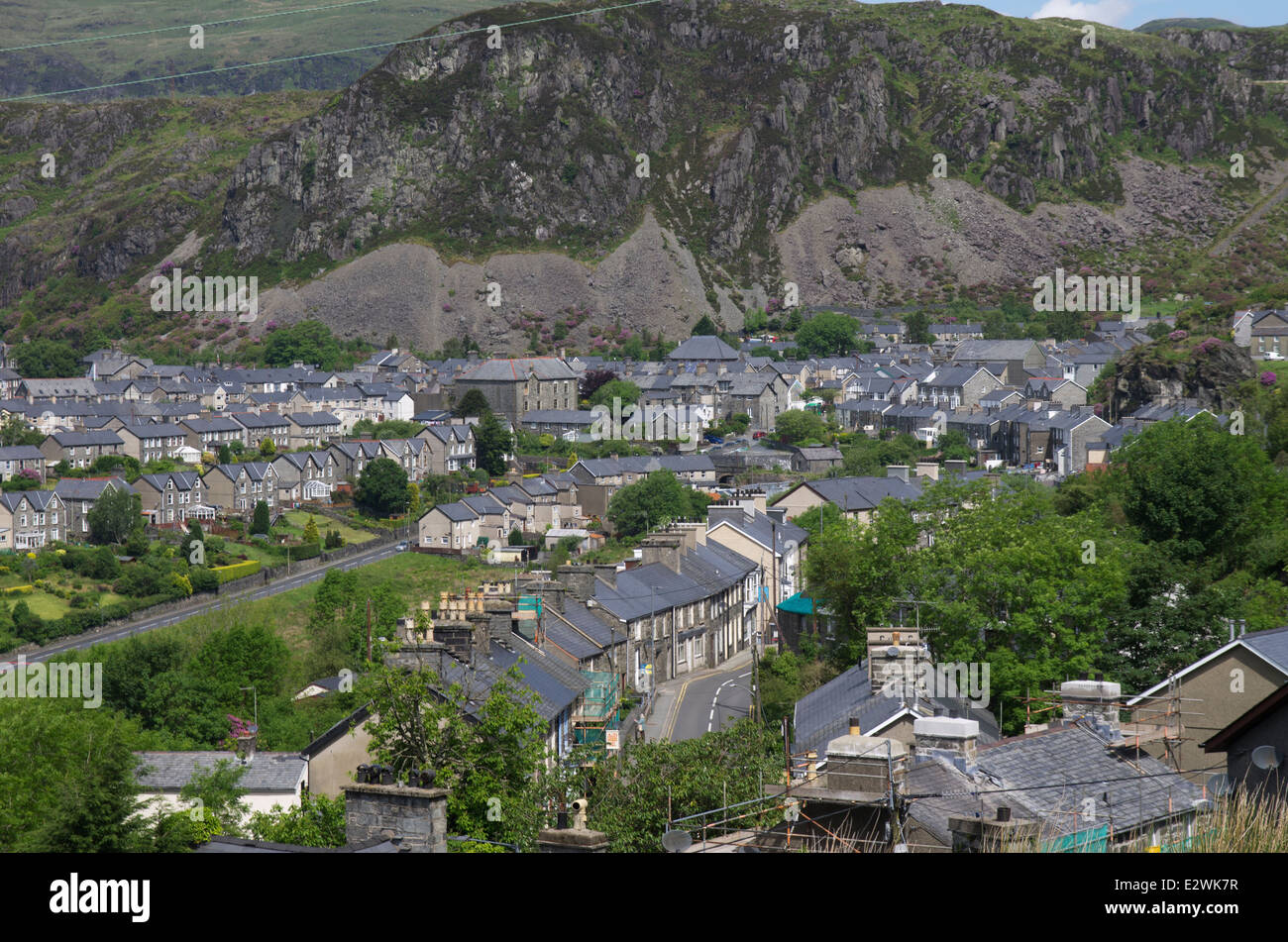 La città di Blaenau Ffestiniog, Gwynedd Foto Stock