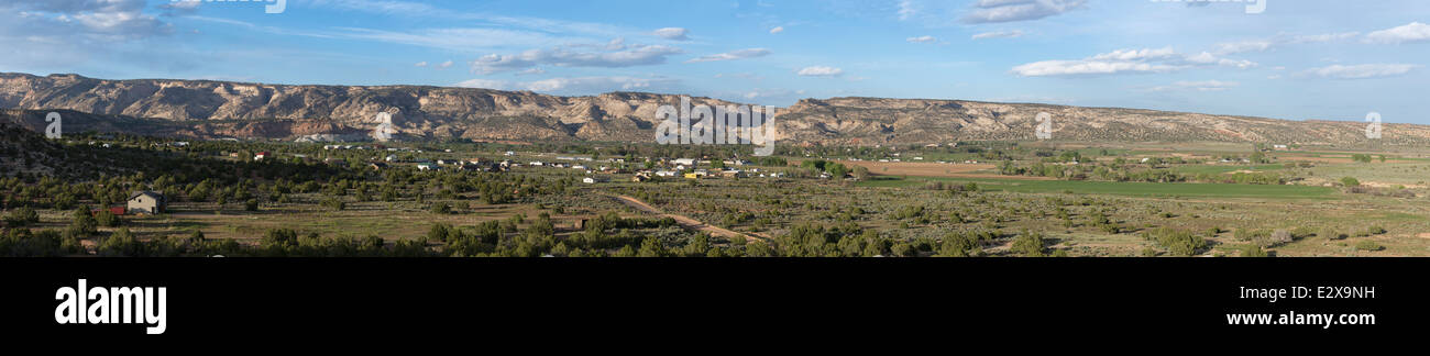 Panorama della città di Escalante, Utah. Foto Stock