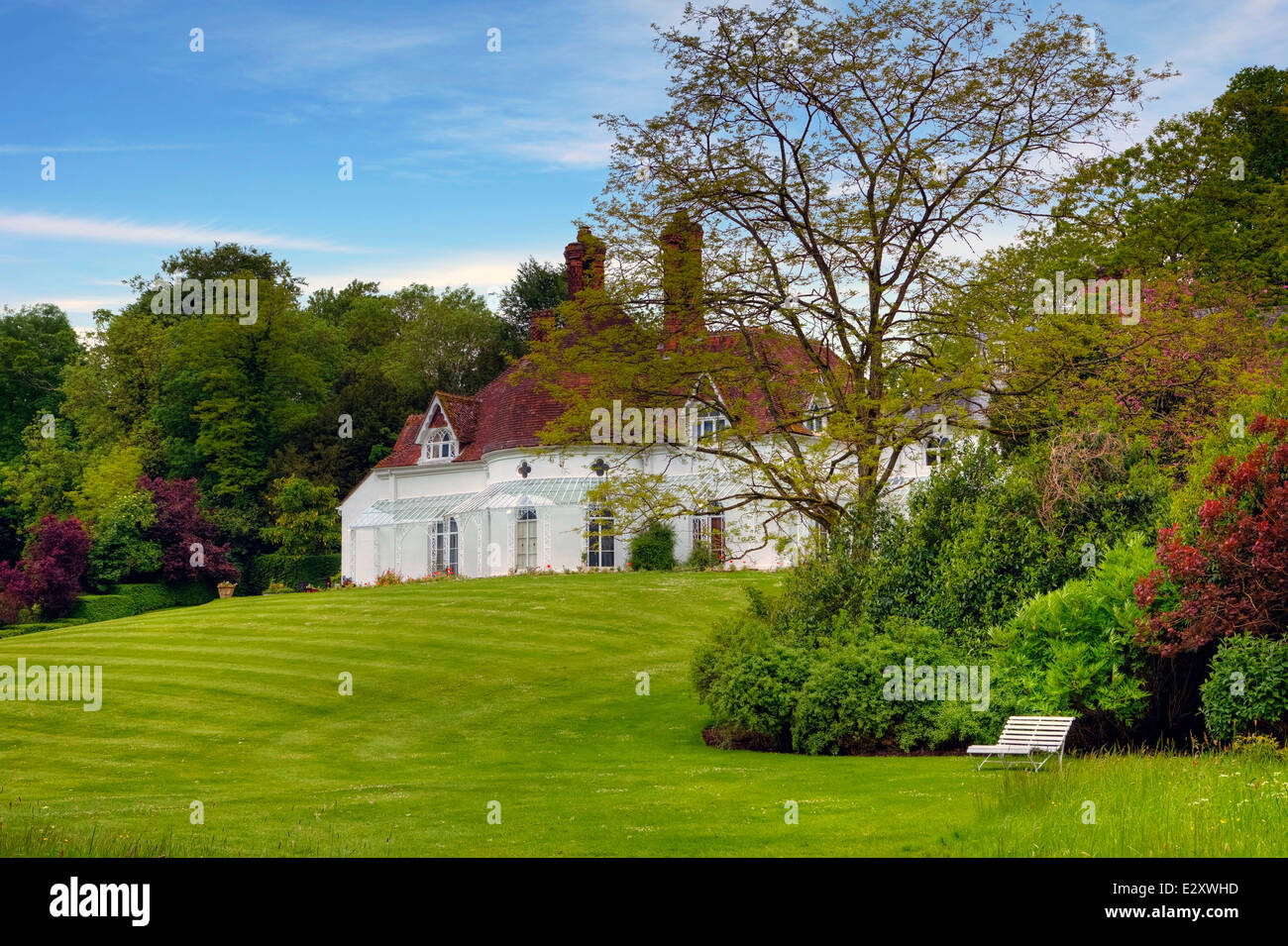 Houghton Lodge, Stockbridge, Hampshire, Inghilterra, Regno Unito Foto Stock