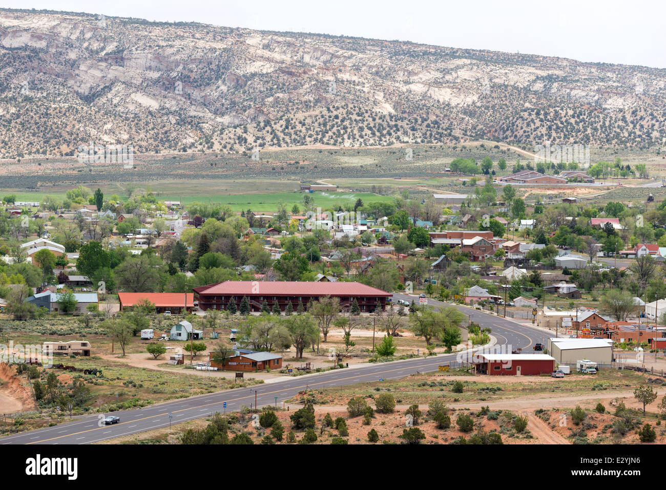 La città di Escalante, Utah. Foto Stock