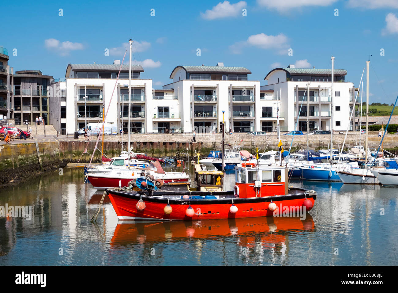 Porto di West Bay vicino a Bridport, Dorset, Regno Unito. Foto Stock
