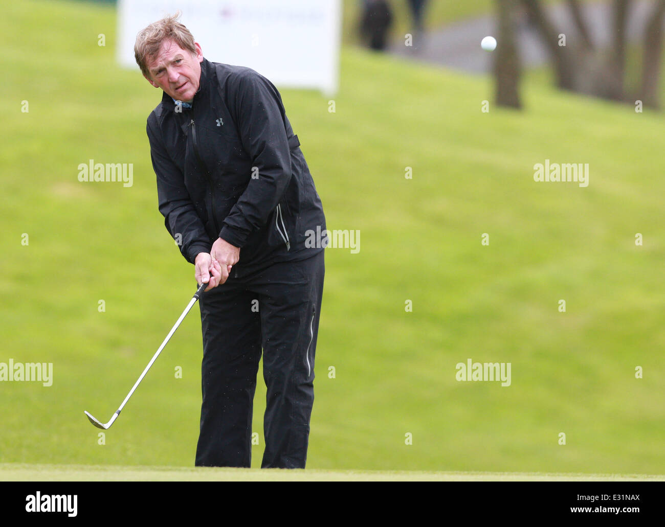 Celebrità competere nella tazza di Celebrity Golf Tournament come parte del Golf Live al Celtic Manor hotel e campo da golf con: Kenny Dalglish dove: Newport, Wales quando: 11 Maggio 2013 Foto Stock