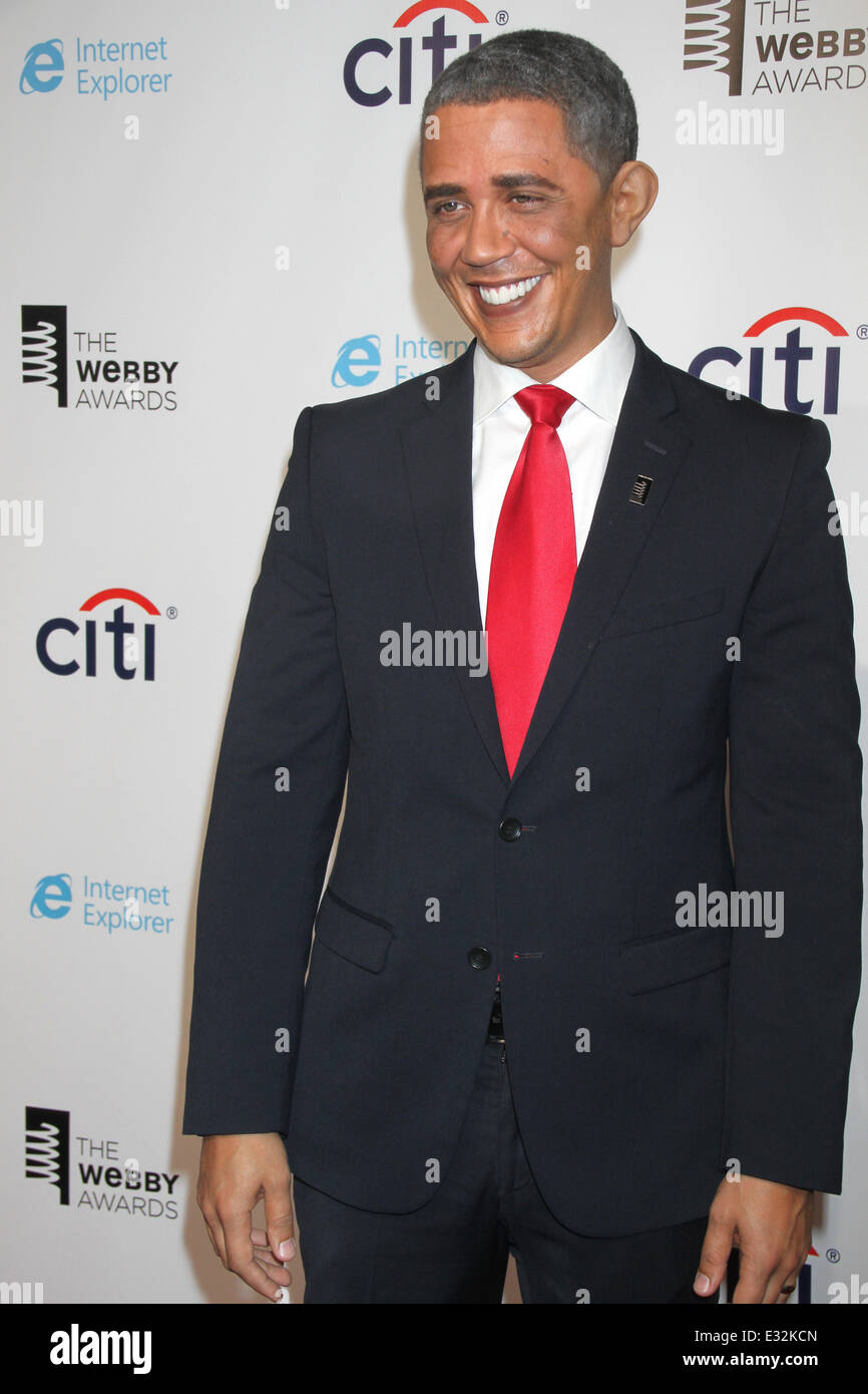 Xvii edizione annuale dei Webby Awards a Cipriani su Wall Street. Dotato di: Obama Look a simili dove: New York City, NY, Stati Uniti quando: 22 Maggio 2013 Foto Stock