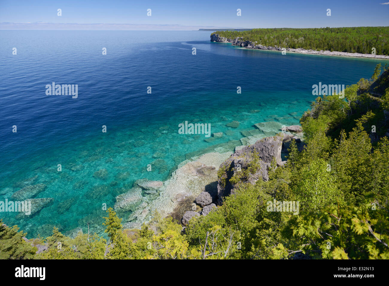 Georgian Bay, il Lago Huron a Bruce Peninsula National Park, Ontario, Canada Foto Stock