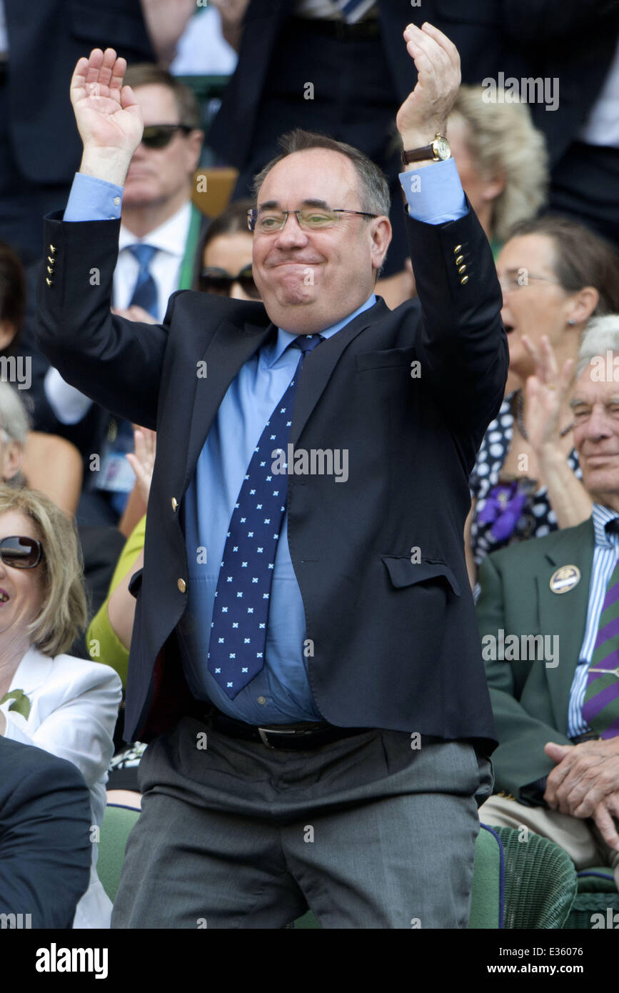 Wimbledon Tennis Championship 2013 - Uomini finale - Celebrity avvistamenti con: Alex Salmond dove: Londra, Regno Unito quando: 07 Lug 2013 Foto Stock