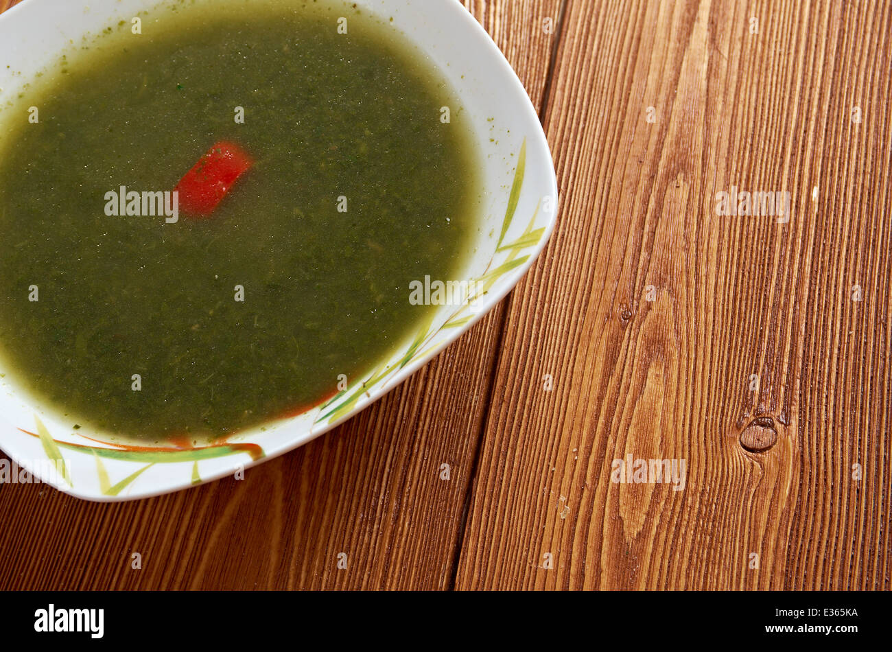 Mulukhiyah un vegetale in Medio Oriente e Nord Africa.Cucina usato nella cucina egiziana Foto Stock