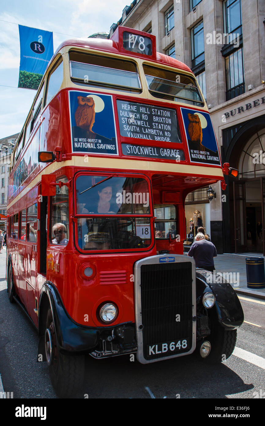 Classico London bus, London REGNO UNITO Foto Stock