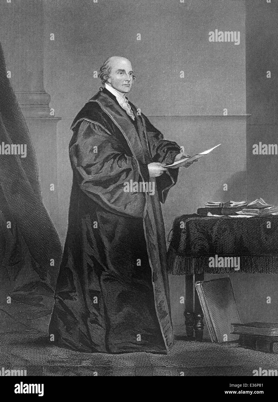 John Jay, 1745 - 1829, un uomo politico e uno dei padri fondatori degli Stati Uniti, il primo capo della giustizia, Jay Trattato Foto Stock