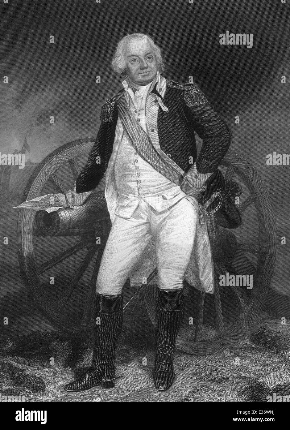 Benjamin Lincoln, 1733 - 1810, un americano il maggiore generale nell'esercito continentale Foto Stock