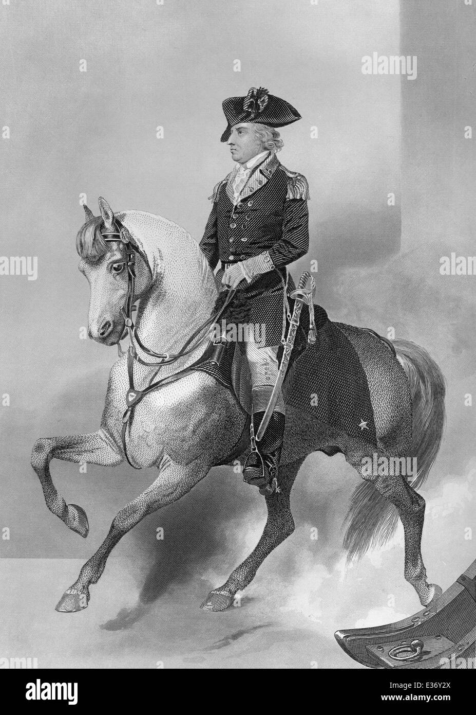 Ritratto di Horatio Gates, 1726 - 1806, un generale americano durante la guerra rivoluzionaria americana, Foto Stock