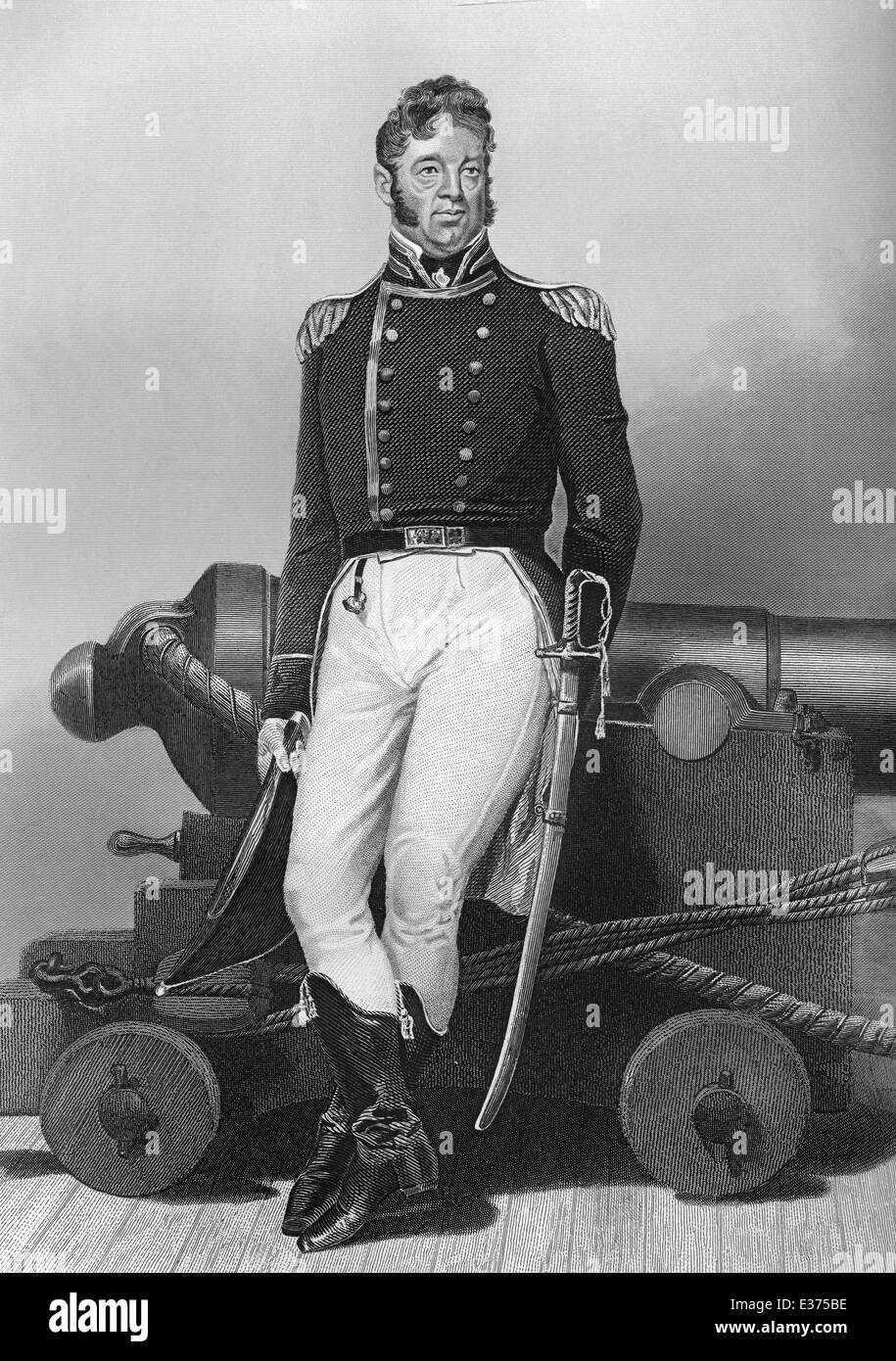 Ritratto di William Bainbridge, 1774 - 1833, un Commodore della marina degli Stati Uniti nella guerra angloamericano, Foto Stock