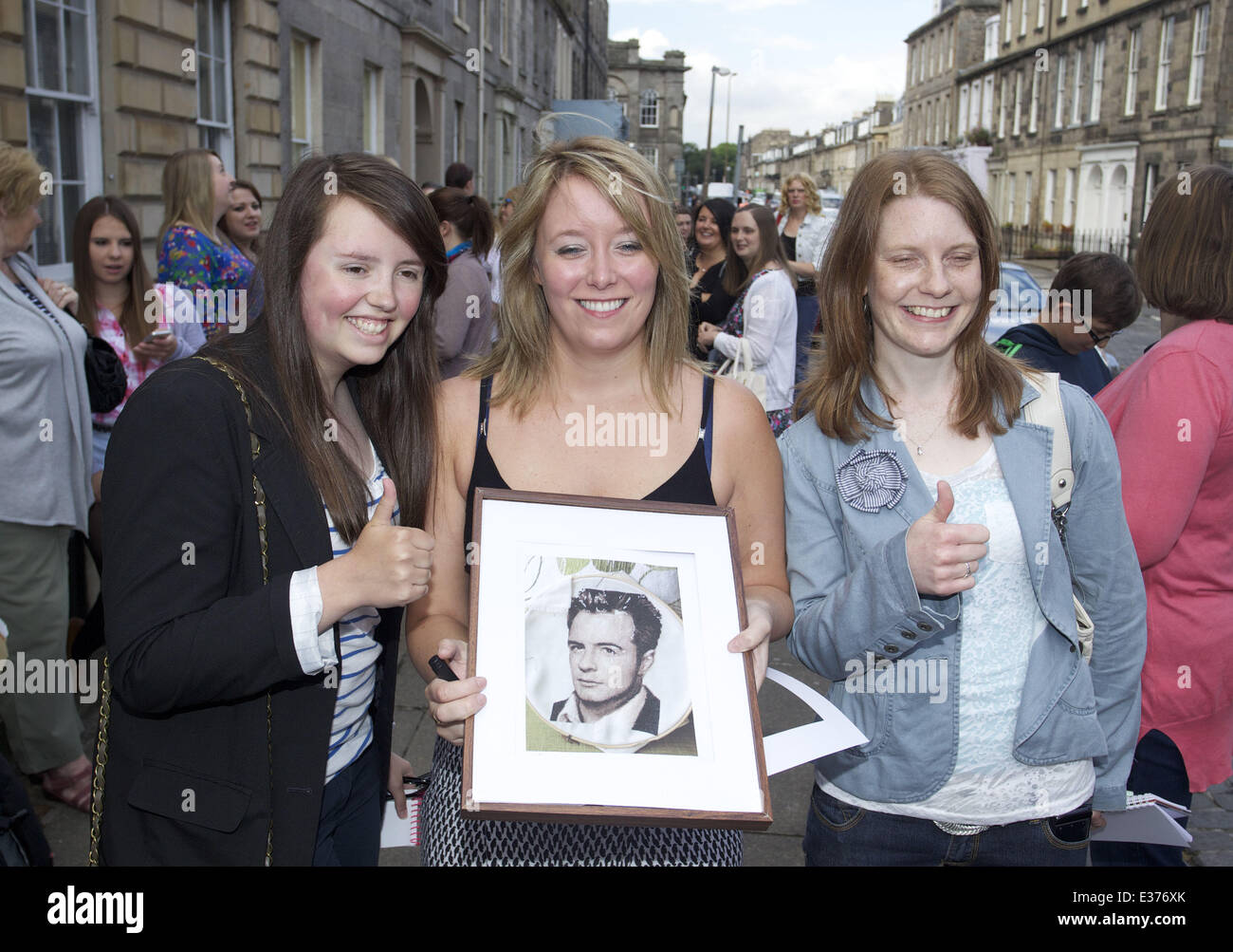 Ex Westlife stati Shane Filan appare in via radio in Edinburgh come parte della sua radio tour per promuovere il suo nuovo singolo "tutto per me". Dotato di: atmosfera dove: Edimburgo, Midlothian, Scozia quando: 26 lug 2012 Credit: Mark Davison/WENN.com Foto Stock